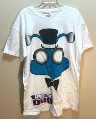Milo Millennium Bug John Doze 1999 White Vintage Oversized T-Shirt One Size