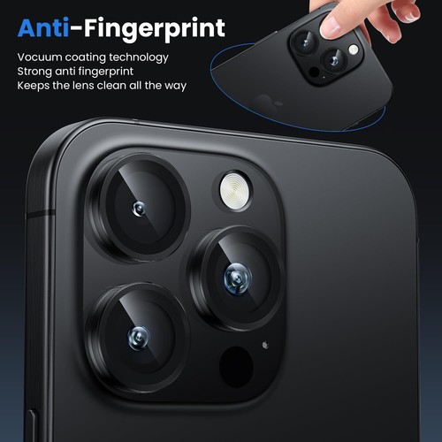 For iPhone 16 Pro Max 16 Plus HD Tempered Glass Metal Camera Lens Protector - 第 2/32 張圖片