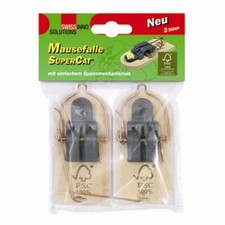 Supercat Holzmausefalle 2er Set Mausefälle Mousetrap Wood Classic Swissinno