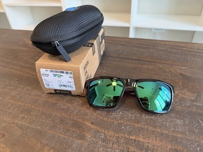 Costa Del Mar Paunch XL 580G Matte Black Frame Green Mirror Lens Sunglasses NEW