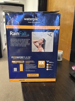 Waterpik 8-Spray Patterns w/1.8 GPM 7'' Wall Mount Rain Fixed Shower Head Chrome