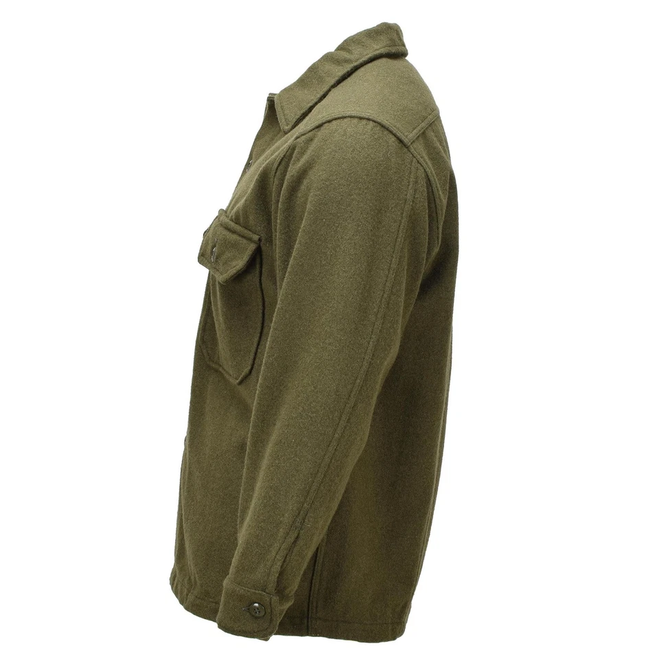 Original Canadian Army Wool Field Jacket Vintage Military Surplus Olive - Image 4 of 4