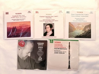Lot 5 Carl Maria Von Weber CDs Classical Music MINT DISCS No Cases