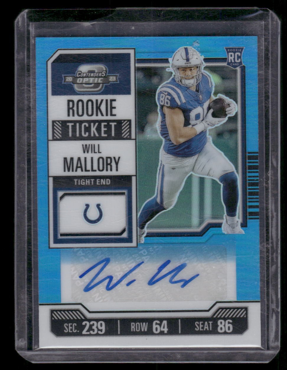 Will Mallory Panini Contenders Optic #204 Autograph-Teal