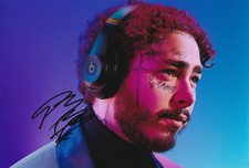 Rzadki post Malone podpisany 12"x8" Muzyka Rockstar Beats By Dre zdjęcie
