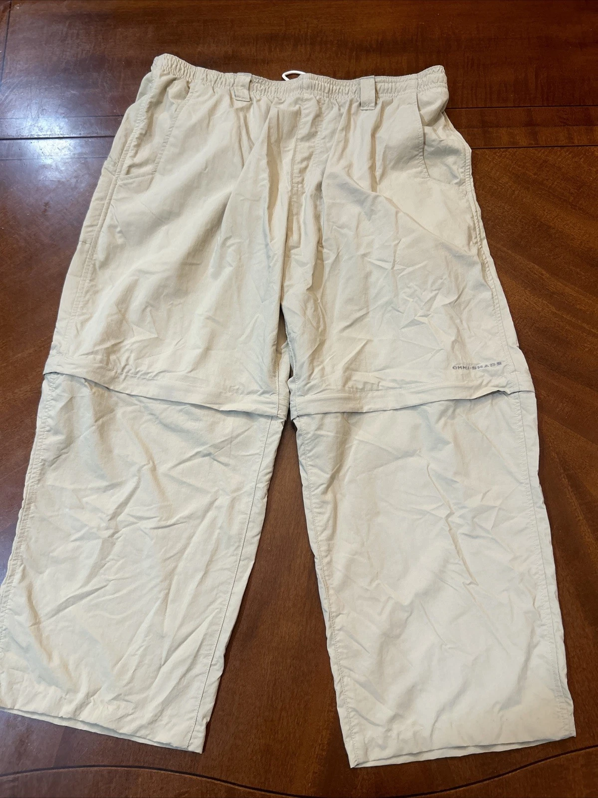 Columbia PFG Pants Mens L Off White Cargo Convertible Fishing Hiking Utility
Opens in a new window o