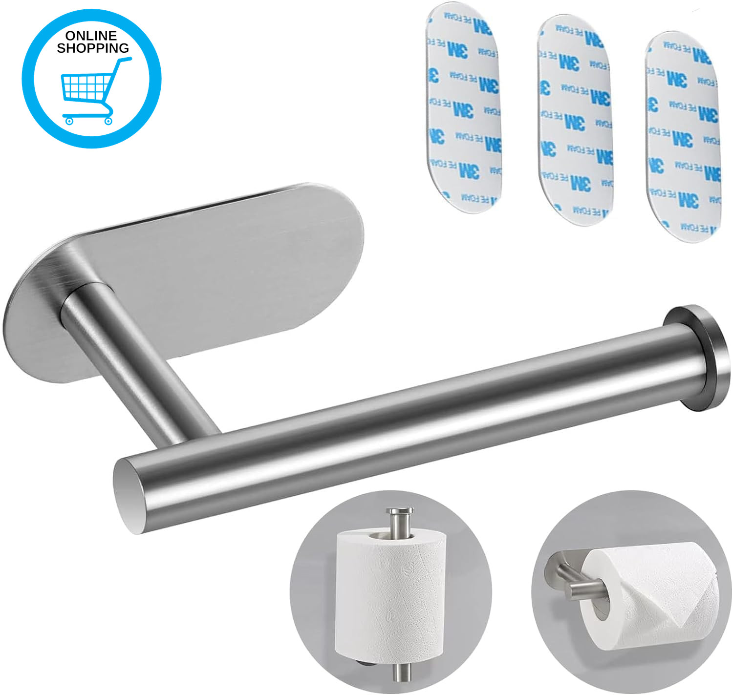 Toilet Roll Holder Self Adhesive,Stainless Steel Toilet Paper Holder,Toilet Roll