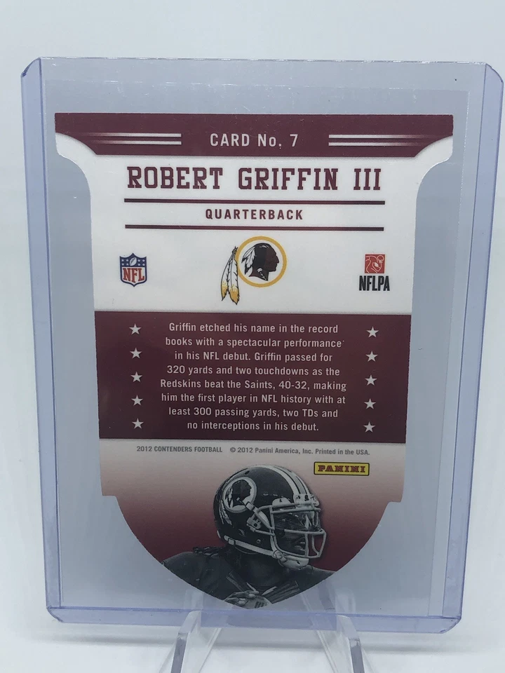 2012 Panini Contenders Robert Griffin III Rookie of the Year RC ROY #7 - Image 2 of 2