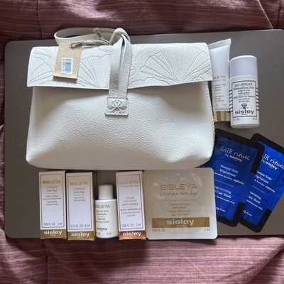 Sisley Paris Makeup Skincare Hair Fragrance 10 Piece Set of mini sizes and bag