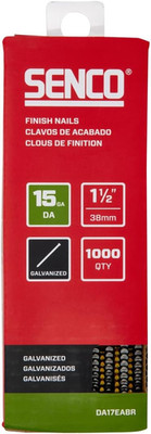 DA17EABR 34 Degree Collated Finish Nails, 15 Gauge, 1-1/2 Inch Length, Galvanize