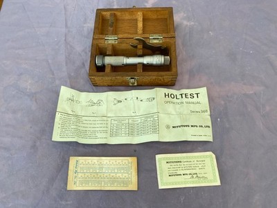 VIN MITUTOYO SERIES 368-HOLTEST 3PT ID BORE MICROMETER 1.0-1.2  0.0002-EXCELLENT
