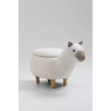 Leo the llama Storage Ottoman Gray/Cream - Home 2 Office