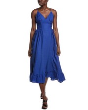 Farm Rio Midi Dress Women's Blue Xl
