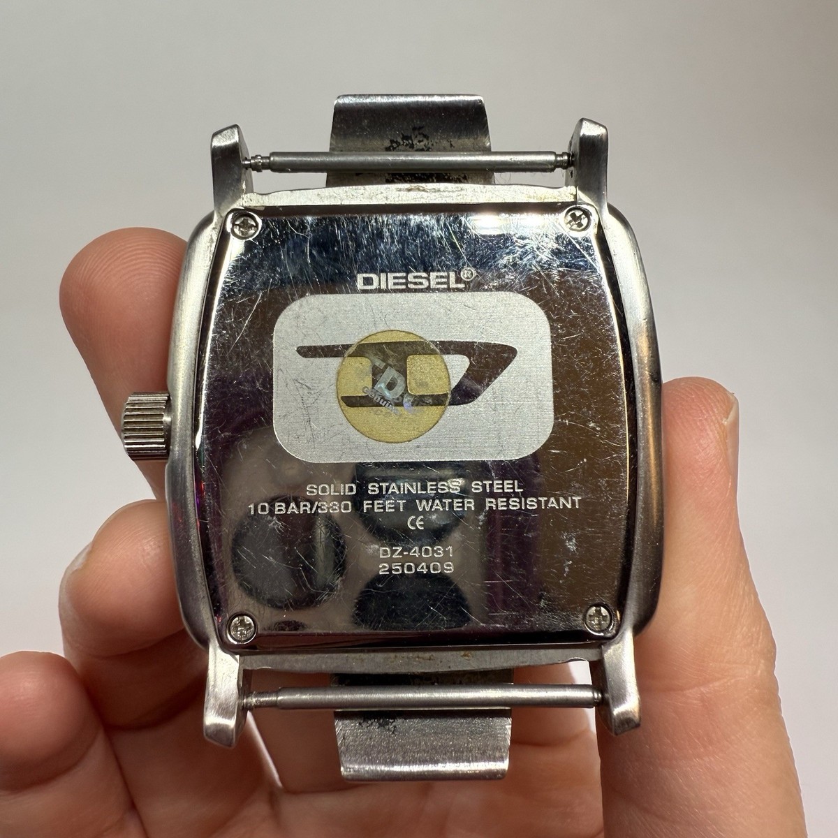 DIESEL DZ-4031 Silver Tone Men Vintage Face Watch W87 *WORKING | eBay