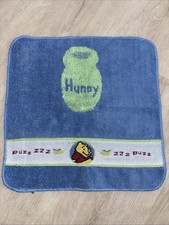 VNTG Disney Home Winnie The Pooh Embroidered Washcloth Blue Green Jar Of Hunny