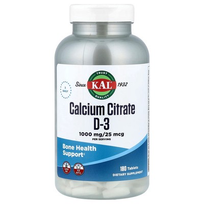 Calcium Citrate D-3, 180 Tablets