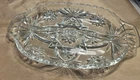 Anchor Hocking American Press Cut Glassware Star Of David Divided Dish Set Of 2￼