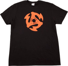 Gretsch Guitars Black 45RPM Logo Graphic T-Shirt, Mens Size S 9224577406