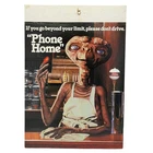 Vtg ET Phone Home Coors Beer Bar Sign PSA Bartender Standee 1982 Movie Rare E.T.