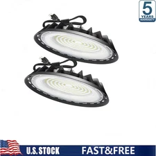 2Pack 200W UFO Led High Bay Light Shop Industrial Commercial Warehouse Gym Light