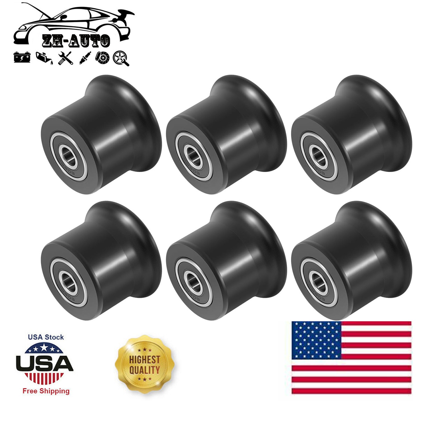 6-Pack Sliding Seat Bracket Roller for Bowflex Home Gym Blaze, Classic, Elite