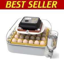 Compact 30 Egg Capacity Incubator with Automatic Turner  External Water Refill