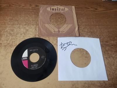 G'TEED terry sylvester hand signed 1960s VG++ Swinging Blue Jeans Hippy Shake 45