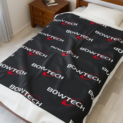 Bowtech Archery Hunting Black Velveteen Plush Blanket