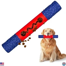 Interactive 9” Dog Toy for Aggressive Chewers - Tough Rubber Chew Toy