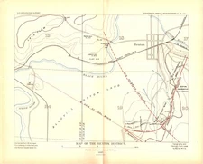 Renton Coal Mines Geological Map Washington Railroads USGS Survey 1898