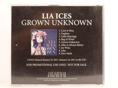 LIA ICES GROWN UNKNOWN (562) 9 Track Promo CD Album including Picture Sleeve JAG