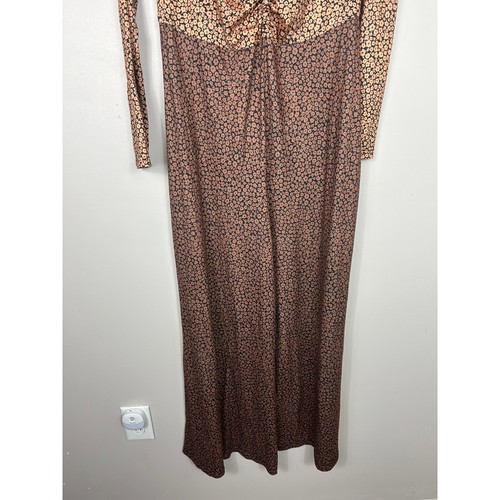 Anthropologie Hutch Floral Kupfer Neckholder Langarm Weites Bein Overall Medium - Bild 5 von 8