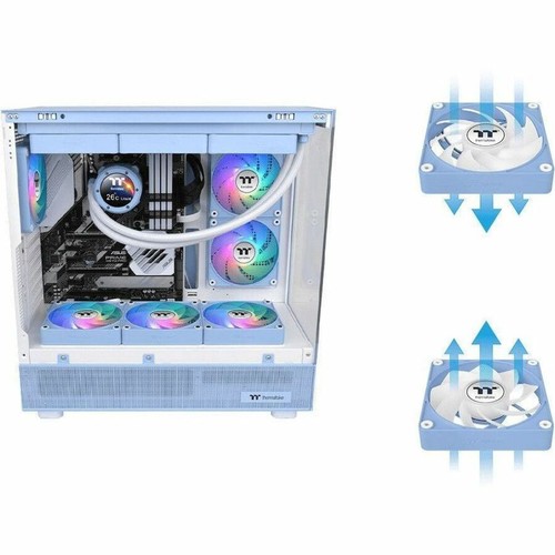 Thermaltake CT120 EX Reverse ARGB Sync PC Cooling Fan Hydrangea Blue (3-Fan Pack - 第 6/10 張圖片