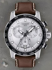 TISSOT Supersport T125.617.16.031.00 Chrono Quadrante Bianco Cinturino Pelle