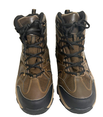 Eddie Bauer Fairmont Hiking Boots Shoes Mens 12 M Brown Leather Waterproof