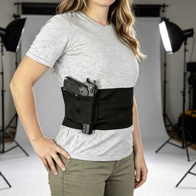 Concealed Carry Belly Band Holster for Concealment Elastic Abdominal Gun Holster