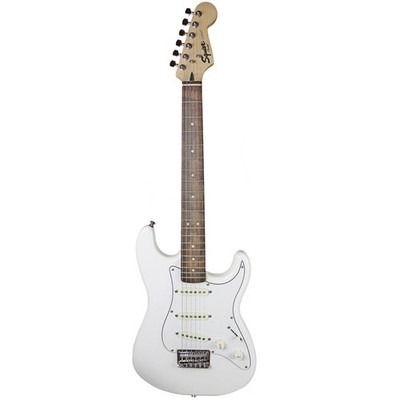 Squier Stratocaster ホワイト Fender Squier Affinity Stratocaster, Laurel - Olympic White