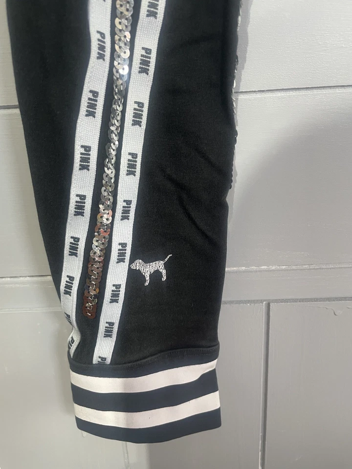 Pantalones de yoga Victoria's Secret ROSA para mujer pequeños leggings lentejuelas brillantes Foto 4 de 4