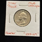 1960 Washington Quarter “1225107” 25 Cents Silver Proof United States 25C