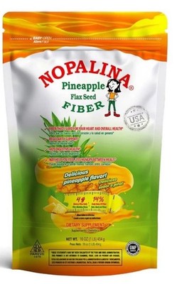 2 Pack NOPALINA Pineapple flaxseed Fiber 16oz Each Pack