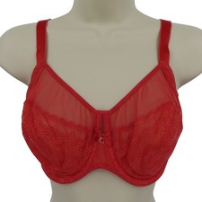 Chantelle 30H US Bra Coral Orange Lace Revele Moi Perfect Fit C15710 Underwire