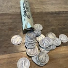 New ListingRoll Of 50 Silver Mercury Dimes