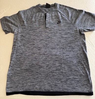 Nike Tech T-Shirt Men XL Gray Heather Fly Knit Tee Soft Stretch Athleisure EUC