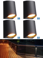 4 Pack Low Voltage Fence Lights, 3W Landscape Step Railing LED Deck Lights