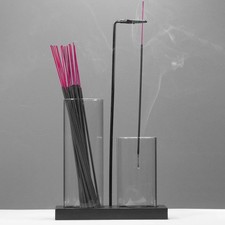 2 in 1 Incense Holder for Sticks Incense Burner Holder with Storage,Glass Upside