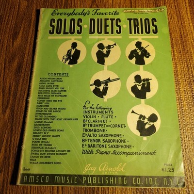 Everybody's Favorite Solos Duets Trios Vocal Sel. P/V with Piano