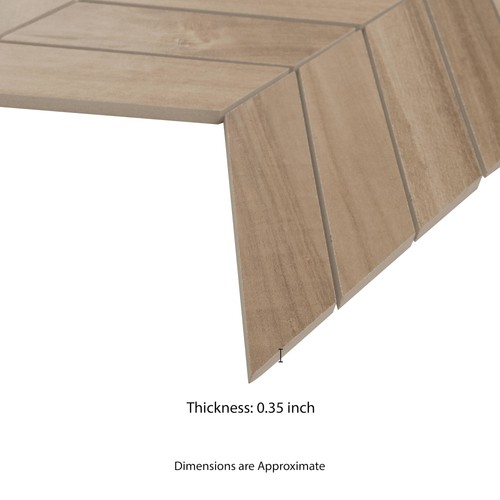MSI NHAVCHE12X15 Havenwood - 12" x 15" Chevron Mosaic Sheet - - Beige - Picture 7 of 12