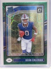 2024 Donruss Optic Keon Coleman Green Velocity Prizm Rated Rookie Card RC
