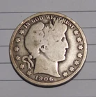 1906 D Denver Mint Silver Barber Quarter Circulated US Coin