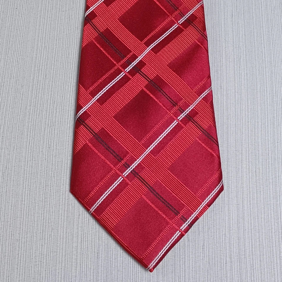 Lote de 2 Corbatas Donald Trump Signature Collection 100% Seda Rojo y Blanco Foto 2 de 4